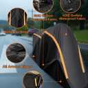 Full Enclosed ATV Covers Waterproof Outdoor Heavy Duty 4 Wheeler Cover All Season Weather Proof Quad Cover with Reflective Strips Fits ATV Length up to 94.5" Windproof Sunproof Dustproof