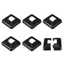 uxcell Post Skirt, 6pcs 41x41mm/1.61x1.61 Plastic Split Style Post Base Cover Trim Skirt for Fence Stair Handrail Railing Porch