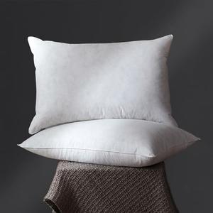 Goose Down Feather Pillow Standard Queen Size Set of 2 Bed Pillows for Sleeping, Breathable 100% Down-Proof Cotton Cover, Soft Yet Fluffy for Back Stomach Side Sleeper Pillow Inserts(2 Pack,20X28)