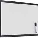 U Brands Magnetic Dry Erase Board White Board, 24" x 18" Inches, Black Wood Frame (307U00-01)