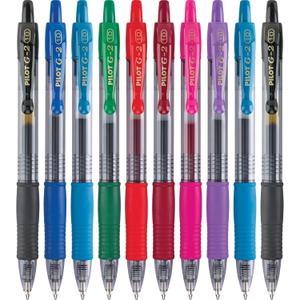 Pilot G2 Premium Retractable Gel-Ink Rolling Ball Pens, Bold Point (1.0mm), 1.0 Gel Pens, Assorted, 10-Pack - Ideal for School, Journaling, & Office Writing