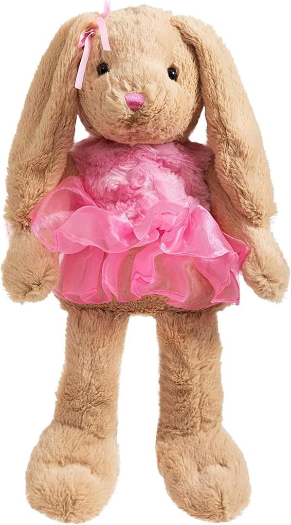 Ballet Bunny Stuffed Animal Plush Rabbit in Gauzy Dress Cute Easter Bunny Doll for Kids