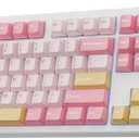 EPOMAKER TH108 Full Size Mechanical Keyboard, Wireless Gaming Keyboard with 8000mAh Battery, Creamy Gasket, 108 Keys, Hot Swap, Custom Driver, RGB Backlight (Pink, Creamy Jade)
