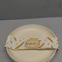 Wrova Wheat Straw Plates - 8 Inch Unbreakable Dinner Plates Set of 4 - Dishwasher & Microwave Safe Plastic Plates Reusable - Lightweight Small Plates for kitchen,R.V. (Beige)