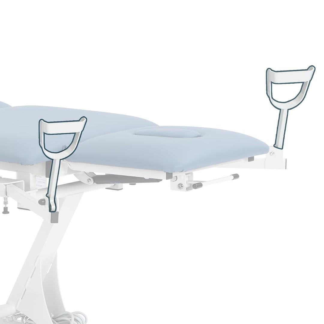 AdirMed VivaComfort Steel Stirrups Compatible with Our 903-01 Power Medical Pelvic Exam Table, Comfortable Treatment Table Stirrups