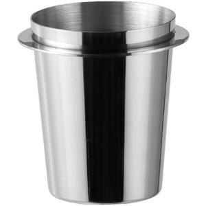58mm Dosing Cup, Coffee Coffee Grinder Powder Cup Barista Stainless Steel Espresso Coffee Dosing Cup Coffee Grinder Powder Cup for EK43 Coffee Machine Accessories (Sliver)