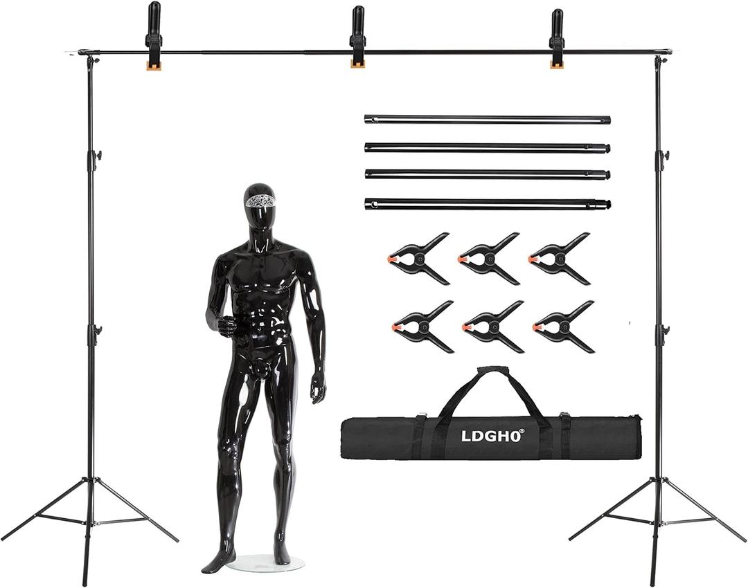 8.5 X 10FT/2.6 X 3M Background Stand Support System Kit with Carrying Case for Clamps and Canvas,for Photo Video Shooting