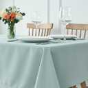 maxmill Rectangle Tablecloth Weaved Pattern Waterproof Spillproof Wrinkle Free Table Cloth, Kitchen Dining Tabletop Decoration, Fabric Table Cover for Holiday Parties, Dusty Blue