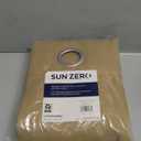 Sun Zero Easton Blackout Energy Efficient Grommet Curtain Panel, 40" x 95", Taupe(pack of 1)