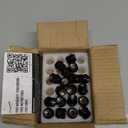 Wheel Accessories Parts 20 Pcs M12x1.5 12x1.5 Thread Open End Bulge Acorn 21mm 0.84" Long Lug Nuts Black 3/4" 19mm Hex Fits Many Chevy Honda KIA Hyundai Passenger Vehicles