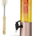 Mimosa Tower Dispenser,1.5L Drink Tower with Ice Tube & LED Light, 1.58 Qt./50oz Upgrade Tabletop Beer Towers Dispenser with Leakproof Spigot & Brush for Juice Beverage, Parties Bars Restaurants