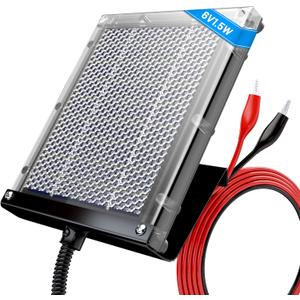 POWOXI 6V 1.5W Solar Panel to Recharge Deer Feeder Battery Waterproof Outdoor Solar Charger with Mounting Bracket (6v Deer Feeder Solar Panel 1.5W)