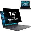 Laptop Privacy Screen 14 Inch, Laptop Screen Privacy Shield 16:9 Aspect Ratio Anti-Glare Blue Light Computer Monitor Protector,Removable 14in Filter for Lenovo HP Dell Acer Asus Thinkpad Envy Xps