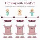 Momcozy Baby Carrier - Ergonomic, Cozy and Lightweight Carrier for 7-45lbs, Effortless to Put On, Ideal for Hands-Free Parenting, Enhanced Lumbar Support, Purehug for Infant to Toddler, Black