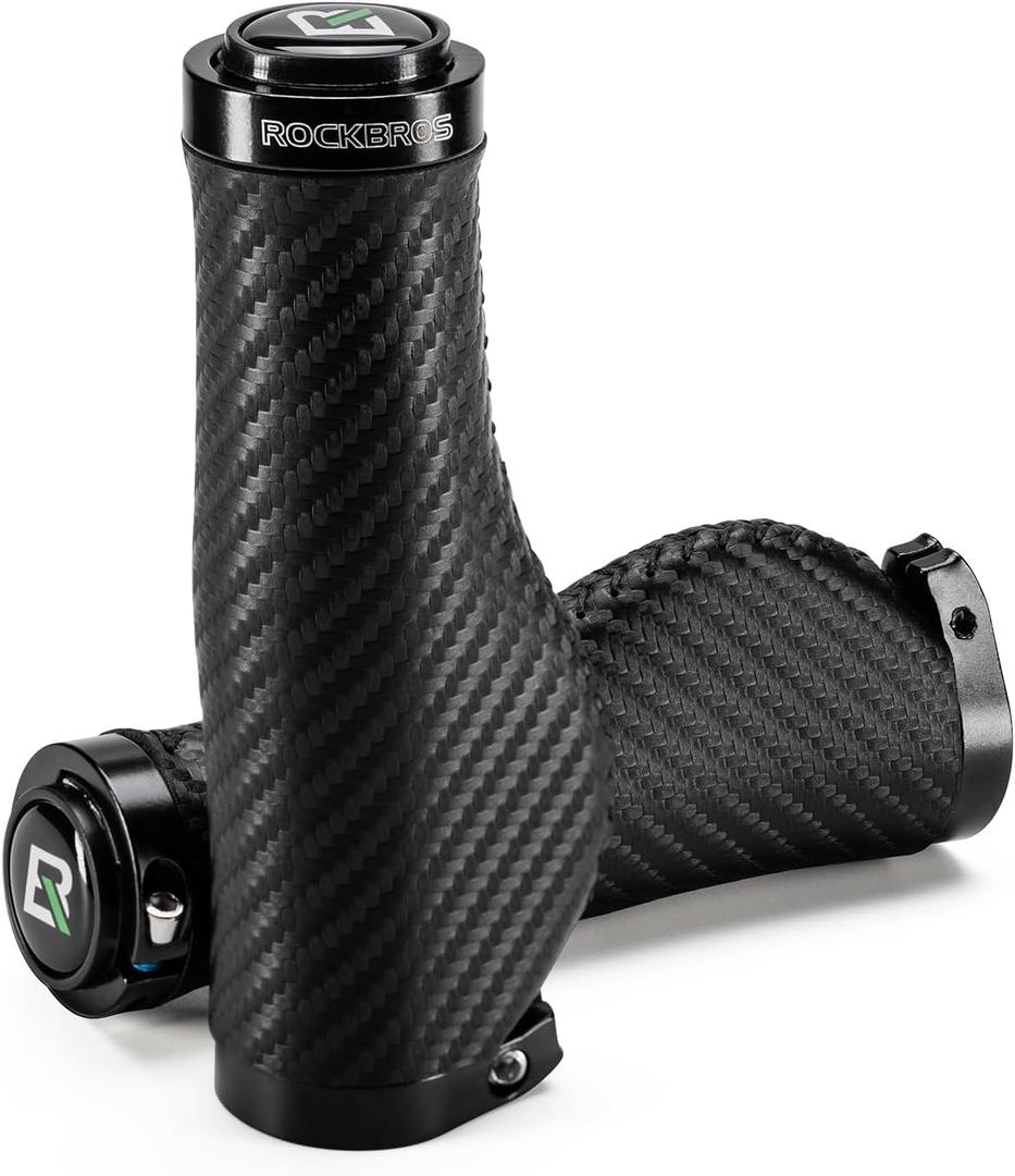 ROCKBROS Ergonomic Design Mountain Bike Grips,Double Lock-on and Non-Slip Bike Grips,Cushioned Comfortable Bicycle Handlebars Grips,for Commuting