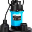 1/2HP Sump Pump 2980GPH Submersible Water Pump with Automatic Float Switch, Clean/Dirty Water Utility Pump for Pool Draining, Basement Flooding, Irrigation with 10ft Power Cord