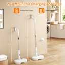 Adjustable Cordless Electric Spin Mop with self-propelled water sprayer/8000mAh Battery/LED Headlight,self-propelled design with 6 Washable mop Pads for Hardwood, Tile Floors, Quiet Cleaning/Waxing