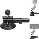 FANAUE Camera Suction Cup Mount with 1 inch Ball Head, ARRI Style Metal Pump-actived Vacuum Suction Mount with NATO Rail on Car Windshield Dash for DSLR Action Camera Phone Holder