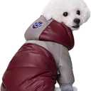 Winter Small Medium Dog Coat,Hooded Four-Legged Dog Jacket Cotton-Padded for Puppy Cat Doggie Pets Dog Clothes Apparel Clothing (Red, XL)
