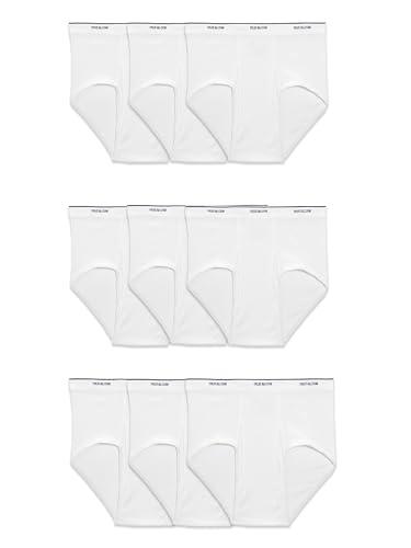 Fruit of the Loom Men's Underwear Briefs, Tag Free & Moisture Wicking, Assorted Color Multipacks, 9 Pack - White, X-Large at Amazon Mens Clothing store