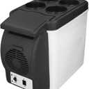 12V Car Refrigerator, Portable Car Fridge Warmer Cooler with 6L Capacity, 12V DC or 100-240V AC Dual Hot Cold Electric Refrigerator for Car RV Camping Travel, Minimum Freshness Temperature about 15C