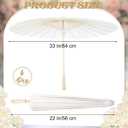 Aodaer 6 Pack 33 Inches Paper Umbrellas for Wedding Chinese Japanese Parasol Paper Decorative Oiled Umbrella DIY Painting Crafts for Bridal Party Decor Photography Props, White