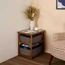 MiniArk Large Storage Baskets for Shelves, Closet Organizers Bins for Clothes Blanket Towels, Baby Nursery, Toy Baskets Box, Woven Rope Baskets, 17 x 13 x 7.5, 2 Packs Woven Brown