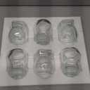 MyGift Set of 6 Skull Shot Glasses – 2.8 oz Clear Glass Novelty Drinkware for Halloween Parties, Cocktail Bars & Home Decor – Spooky 3D Skull Design