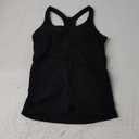 Women's Round Neck Racerback Tank Top Built-in Chest Pads Casual Slim Fit Camisole, Small