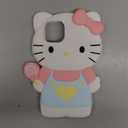 Cartoon Case for iPhone 15 Plus 6.7", Fashion Cute 3D Cute Kitty Kawaii Soft Silicone Animal Protective Gel Shockproof Gel Back Cover for Kids Women Girls Boys (Hot Pink)