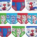Spiderman Boys' Toddler Superhero Friends Exclusive Underwear with Iron Man, Hulk & More 2/3t & 4t (10-pack Spidey Multi-hero Briefs)