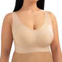 MissMi Seamless Bra for Women, Shecurve Wireless Bra With Support, Super Soft Everyday Comfort, Adjustable (Small, Nude)