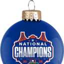 3 x Team Beans Florida Gators 2025 NCAA Basketball National Champions Glass Ball Christmas Tree Ornament-2 5/8"-2 Sided-Blue