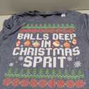 Christmas Spirit Matching Funny Couples Ugly Sweater T-Shirt, Dark Heather Grey 2XL