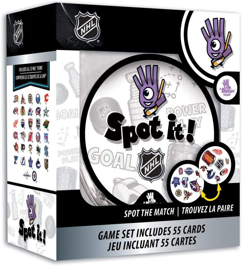MasterPieces Game Day - NHL Spot It Game For Kids, Adults, and Family