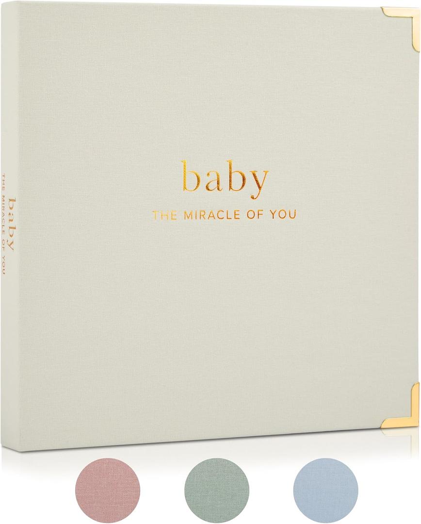 Keepsake Baby Memory Book for Boys and Girls Timeless First 5 Year Baby Book Neutral Journal Scrapbook or Photo Album - Record a Milestone for Every Event from Birth to Age 5