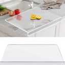 Acrylic Cutting Board for Kitchen Counter 24" x 18", Upgraded Thicker Clear Cutting Board for Countertop with Lip Nonslip Chopping Board for Kitchen Countertop Protection
