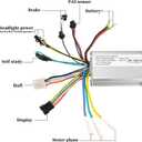 24V 36V 48V Electric Bike Controller Kit 17A 350W Brushless Motor Controller and Ebike LCD Display Electric Scooter Controller Electric Bicycle Speed Controller with Ebike Screen BLDC Controller