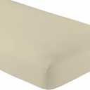 100% Natural Cotton Twin XL Beige Fitted Bed Sheet (1-Pack) - Twin Extra Long, 15" Deep Pocket, 39" x 80" Great for Dorm Room, Hospital and Split King Dual Adjustable Beds (Twin XL, Beige)