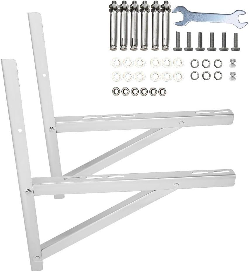 Stainless Steel Mounting Bracket for 9000-36000BTU Condenser Ductless Mini Split Air Conditioner Heat Pump Systems (Triangular)