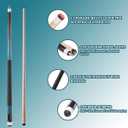 58 inch Canadian Maple Pool Cue Stick 19/20/21 Ounces Available, 13mm Fiber Leather Tip Billiard Cue, Irish Linen Wrap Cues for Beginner, Commercial and Home Entertainment