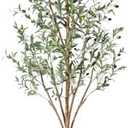 Faux Olive Tree 7ft,Lush Artificial Olive Tree for Indoor with Natural Wood Trunk and Lifelike Fruits,Silk Tall Fake Olive Tree for Home Decor Office Living Room,1Pcs