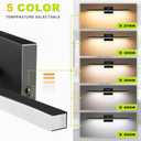 IZORRO Modern Bathroom Vanity Light 24 inch, Rotatable, 16W Dimmable Led Bathroom Light Fixture Over Mirror, Black Vanity Light Bar (5 Color Temperature)