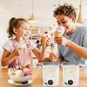 Creami Swirl Pints & Lids for Ninja Swirl Ice Cream Maker NC700 Series, Swirl Container Replacement for Ninja Creami, BPA-Free & Dishwasher Safe (2Grey, 2Pack)