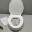 KOHLER 25875-0 Hyten 3" Height, Elevated Soft Close Elongated Toilet Seat, Contoured Seat with Grip-Tight Bumpers, Quick-Attach Hardware, No Slam Toilet Seat, White