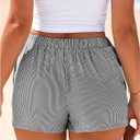 BTFBM Striped Boxer Shorts for Women 2026 Spring Summer Y2k Vacation Beach Bottoms Lounge Sleep Pajama PJ Pants Clothes (XXL)