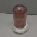 Emljkvp Makeup Brush Holder with Dustproof Cover 360 Rotating Makeup Brush Organizer for Vanity Bathroom, Pink