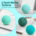 Fidget Toys Magnetic Stress Balls for Adults Teens- 8pcs Silicone Stress Relief Sensory Toy | Roller Finger Toy for Office Decoration, Gift | 4 Fun Textures Large Magnet with Organizer Box