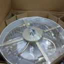 20" Gold Fandelier Ceiling Fan with Lights, Mid Century Gold Caged Ceiling Fans with Lights and Remote, Crystal with 6 Speeds for Bedroom, Living Room, Kitchen