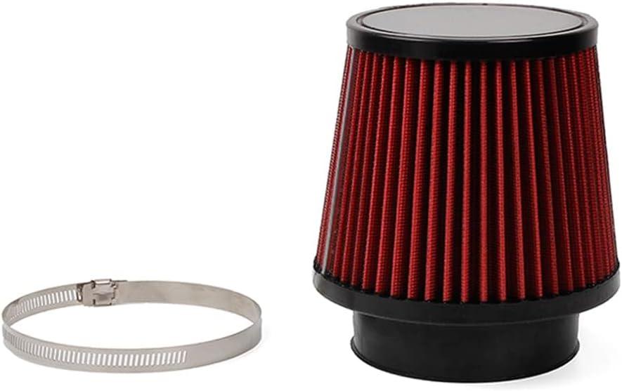 Red 4" 100mm Inlet Cone Replacement Dry Air Filter High Flow Car Performance Cold Air Intake Filter